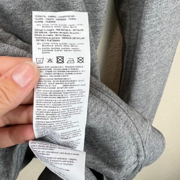 Armani Jeans Womens Full Zip Jacket Mock Neck Gray Long‎ Sleeve Size Large Logo - Picture 13 of 15